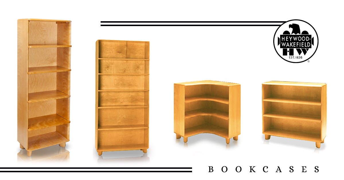 4 Styles of Beautiful Solid Wood Bookcases from Heywood-Wakefield