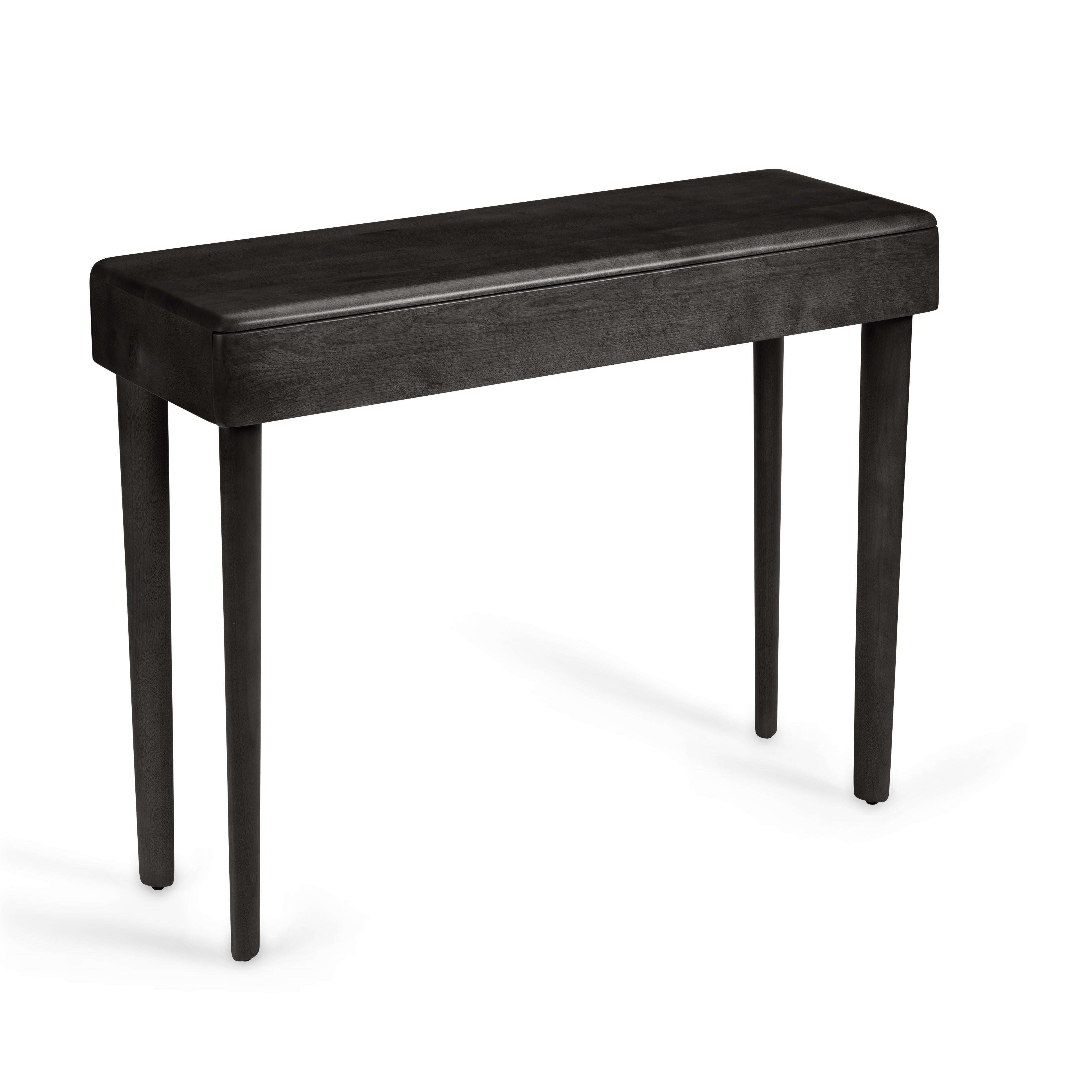 Custom Built Unfinished Pine Console Table - 24x11x30, Beveled Edge, Shelf - Multiple Rooms